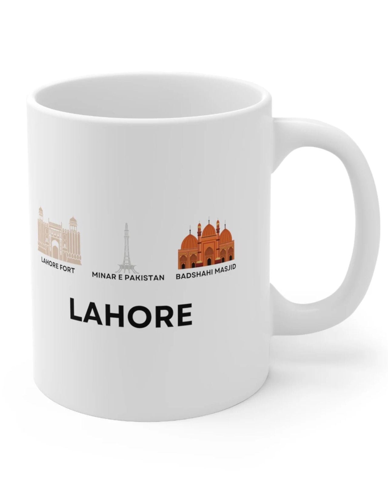 Lahore Landmark Lineup Mug | Pakistani Gift Idea | Gift For Pakistani | Pakistani Gift | Pakistani Dad Gift | Pakistani Gift For Her