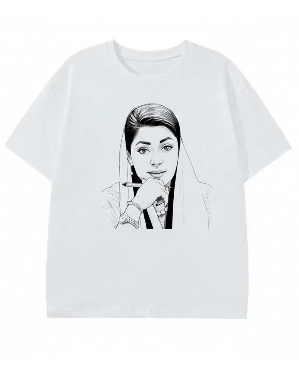 Maryam Nawaz Sharif Chief Minister of Punjab | White Tshirt \ Iron Lady