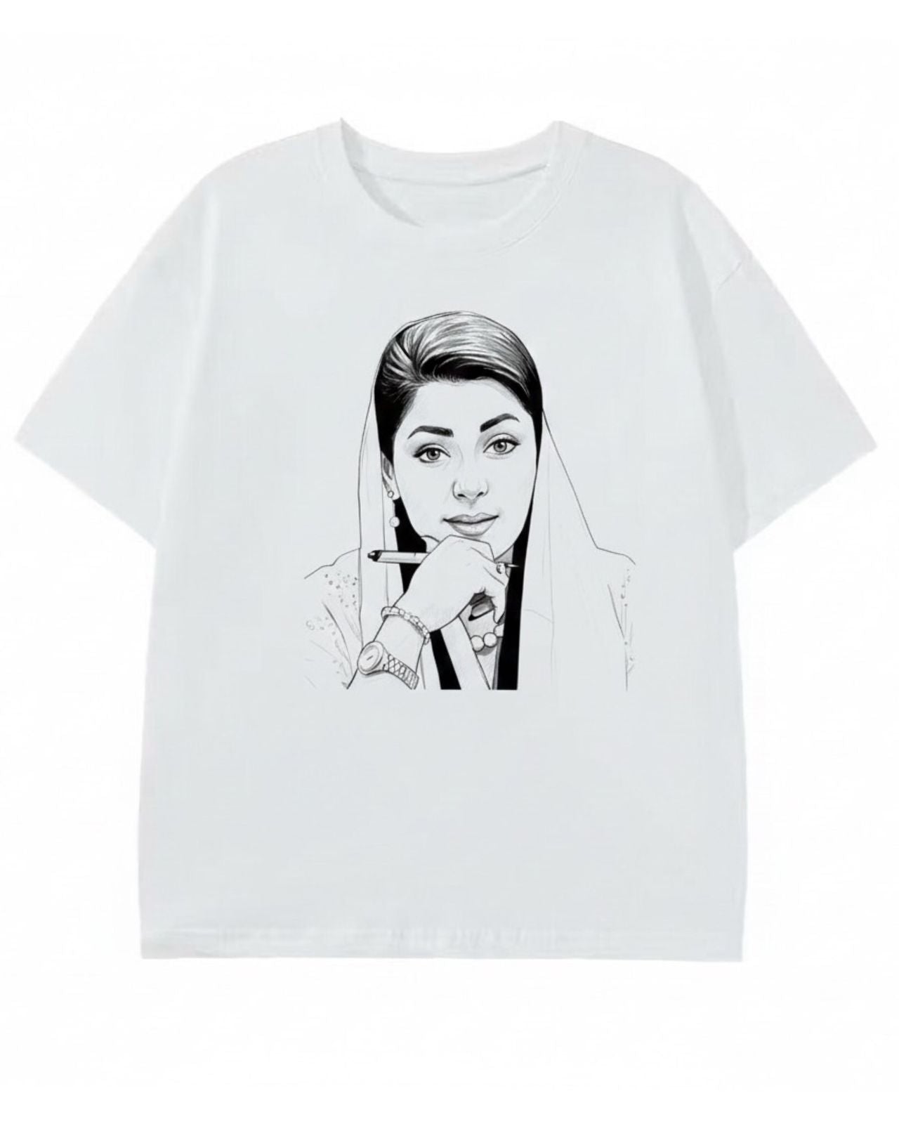 Maryam Nawaz Sharif Chief Minister of Punjab | White Tshirt \ Iron Lady